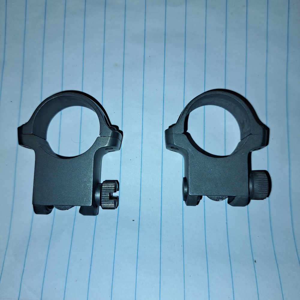 Black Scope Mount Rings - Picture 2 of 5